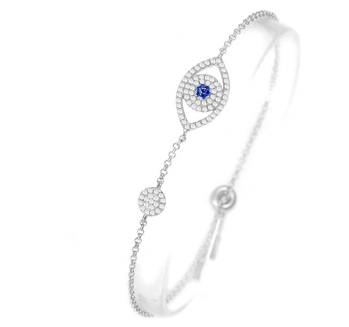Evil eye adjustable bracelet