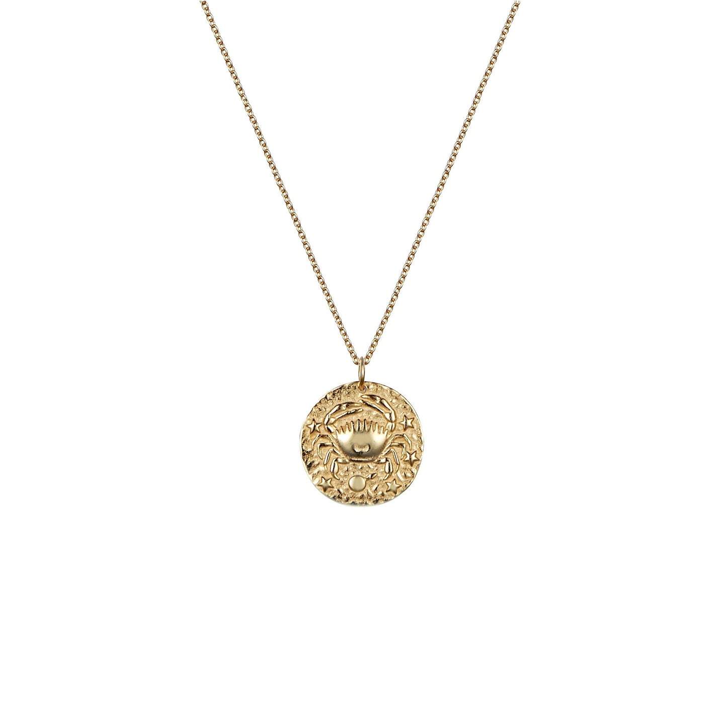 Cancer zodiac rose gold necklace
