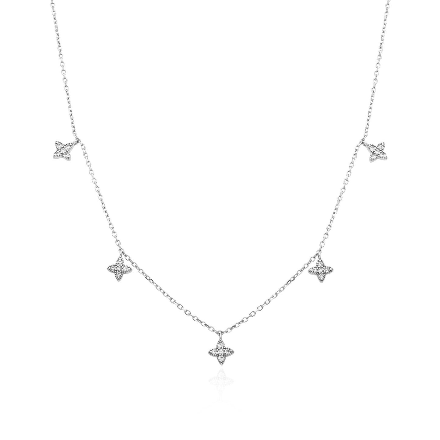 ALIA STARS CHARM SILVER NECKLACE