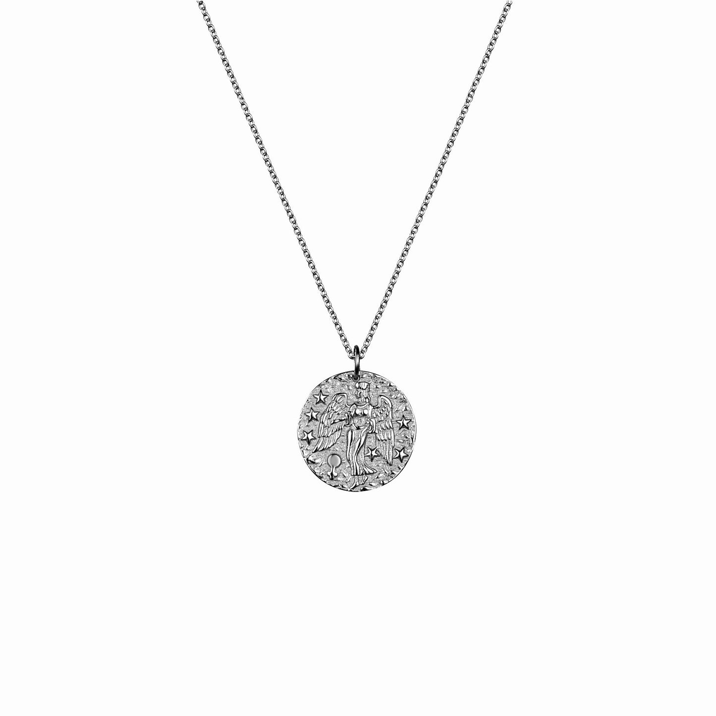 Virgo star sign silver necklace