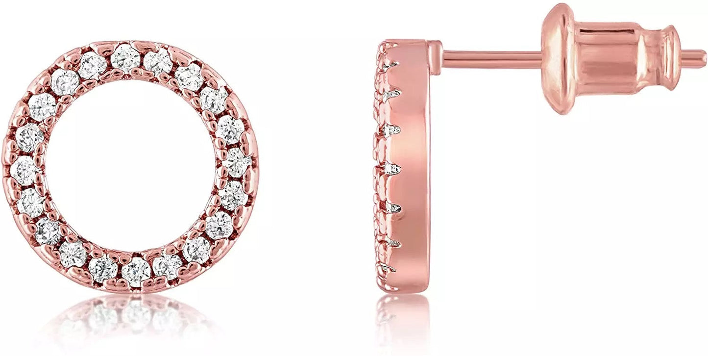 CIRCLE OF LIFE ROSE GOLD EARRINGS