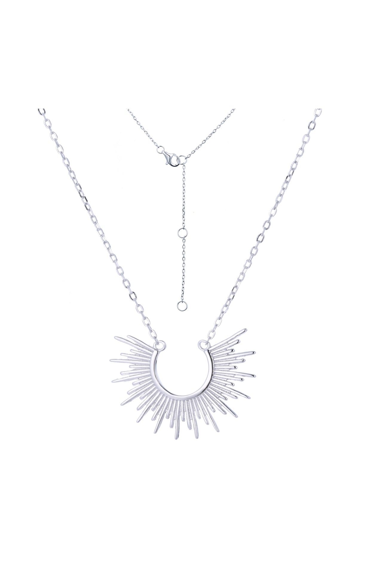 SUNBURST SILVER NECKLACE