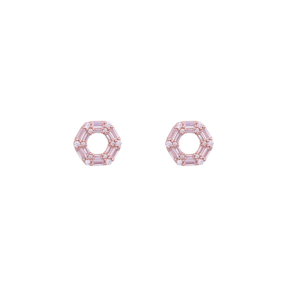 18K ROSE GOLD VERMEIL AVELINE BAGUETTE EARRINGS