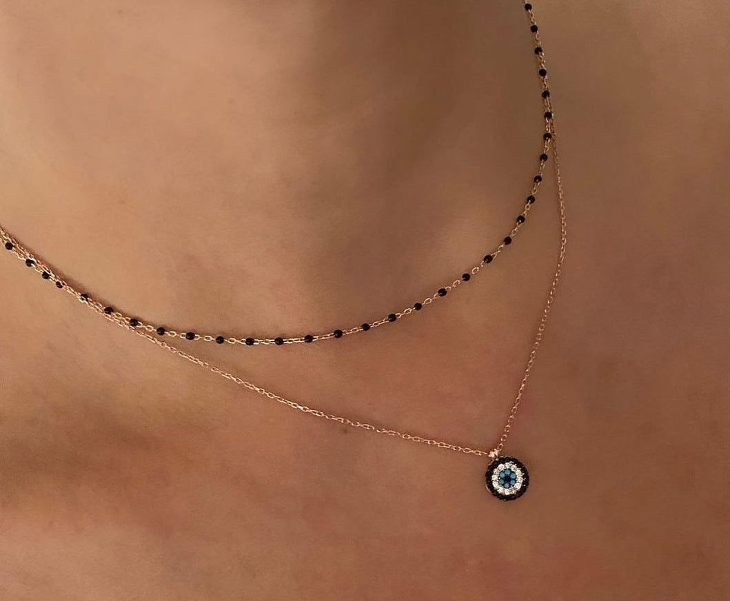 Mystic Evil Eye Rose Gold Necklace