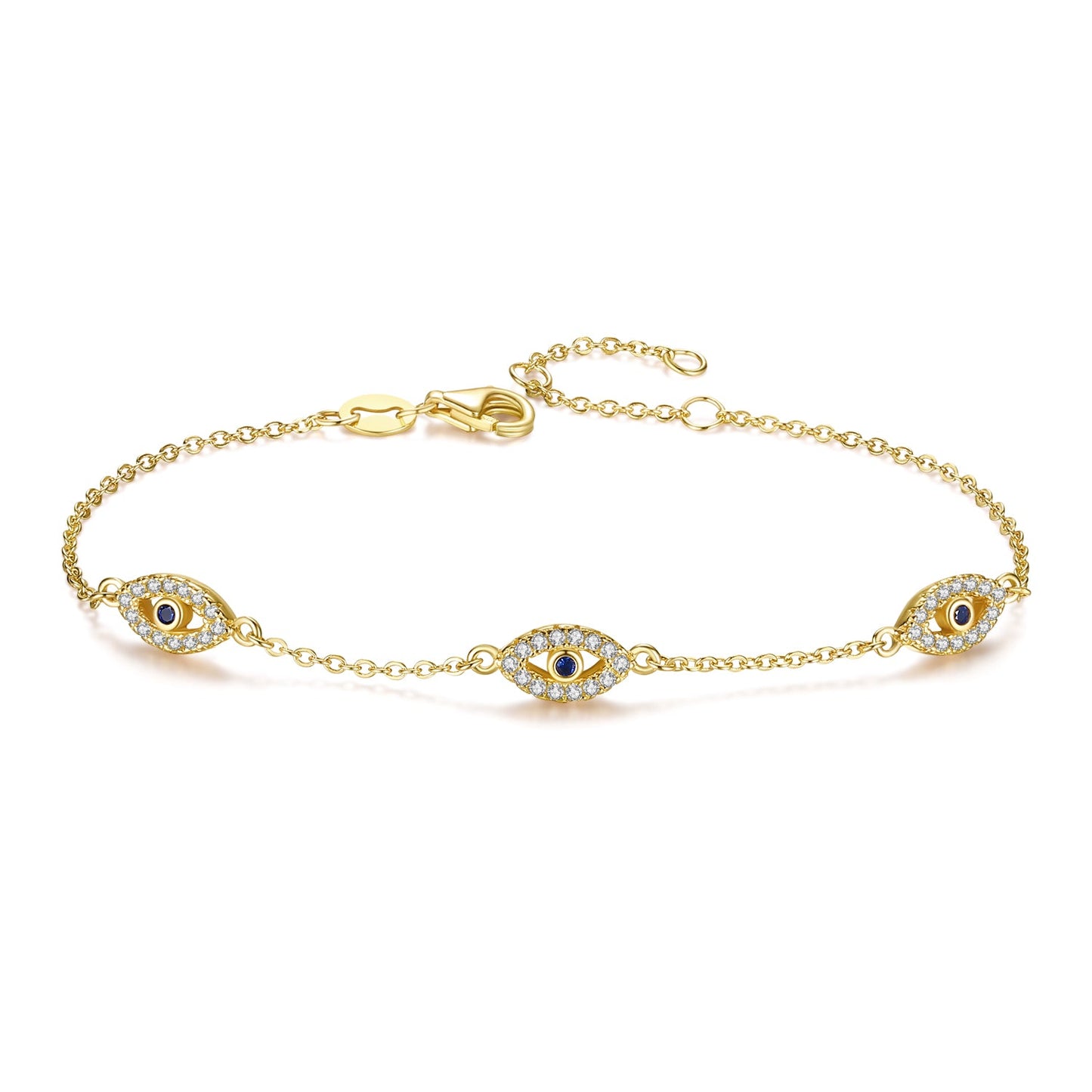 Astra Evil Eye Charm Gold Bracelet