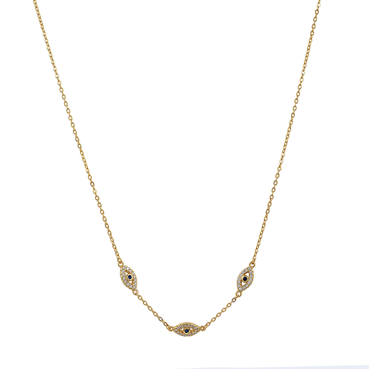 Astra Evil Eye Charm Gold Necklace