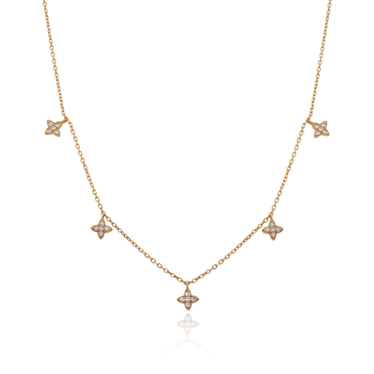 ALIA STARS CHARM ROSE GOLD NECKLACE