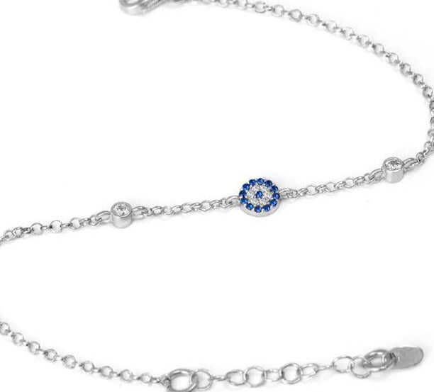 evil eye silver bracelet