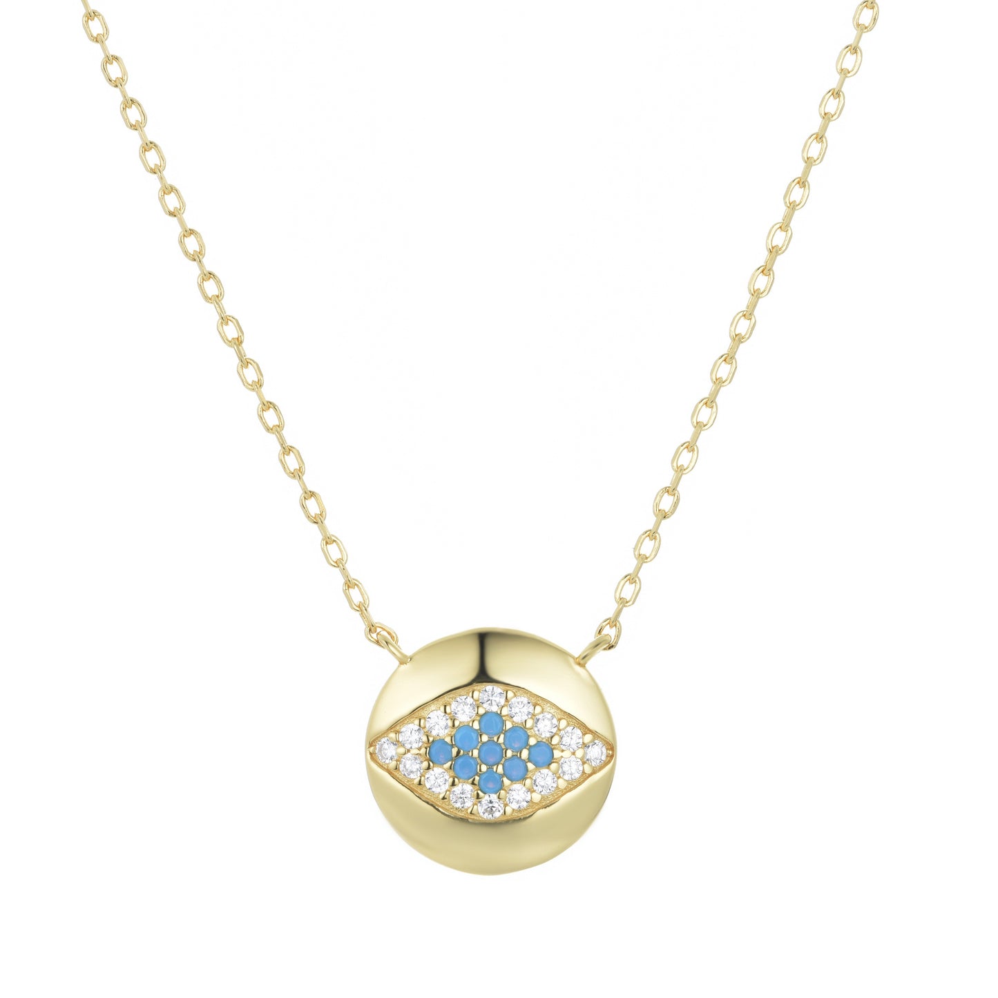 MAYA EVIL EYE GOLD NECKLACE