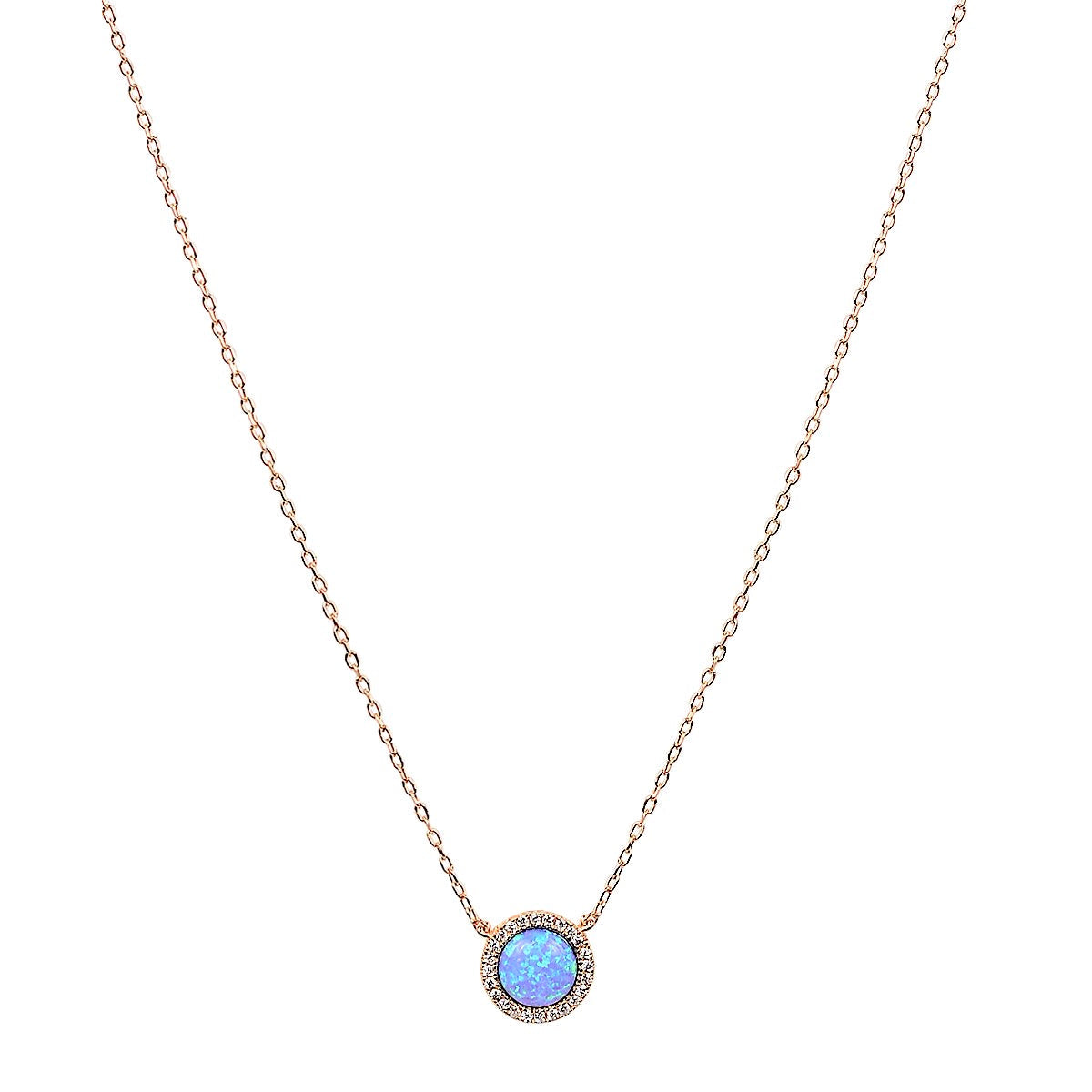 HAVANA ROUND OPAL GOLD NECKLACE