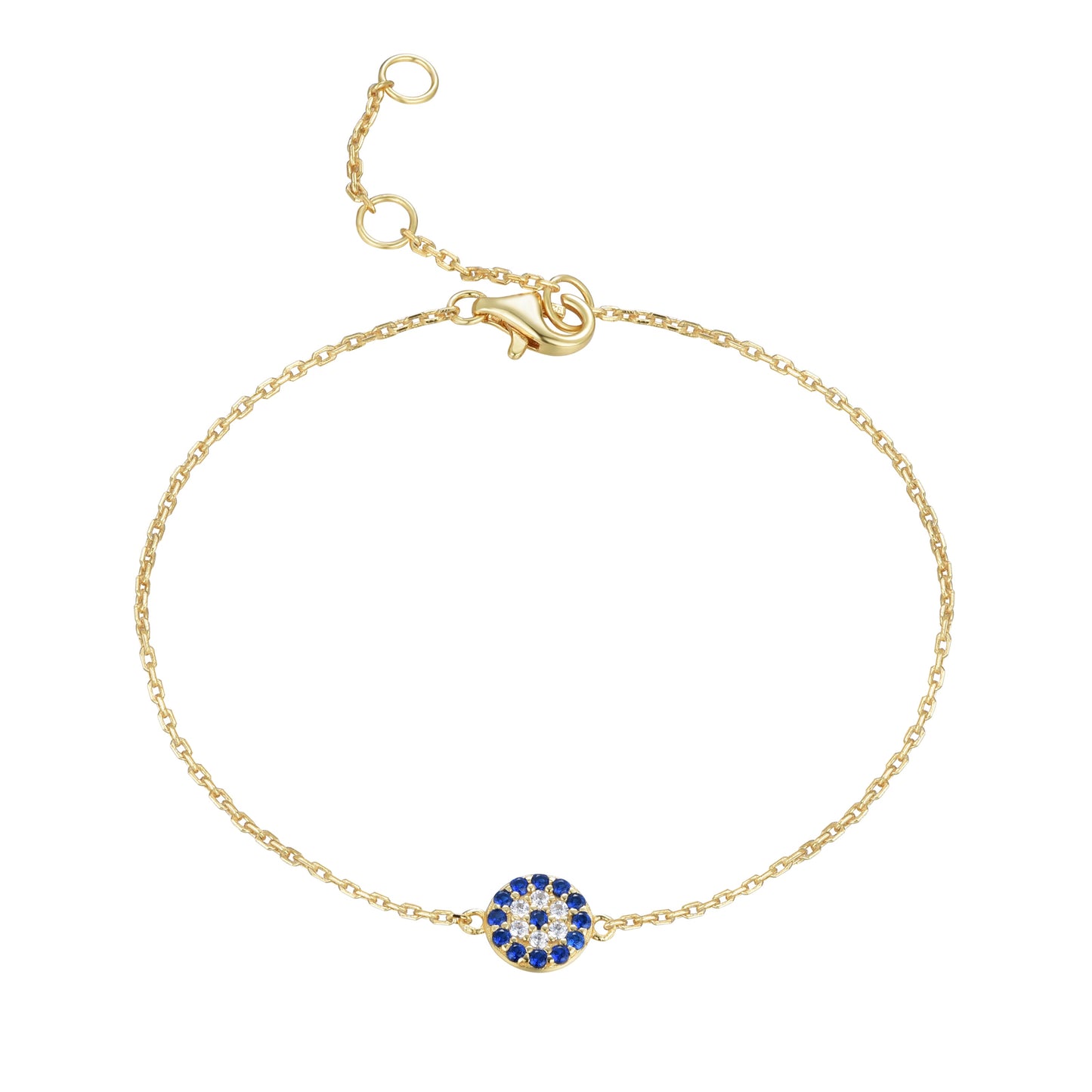 Celestia Round Evil Eye Gold Bracelet