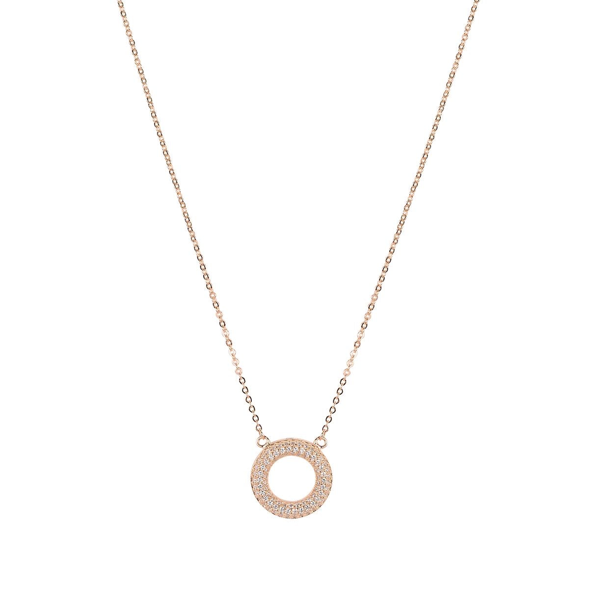 ALIQUE ROUND ROSE GOLD NECKLACE