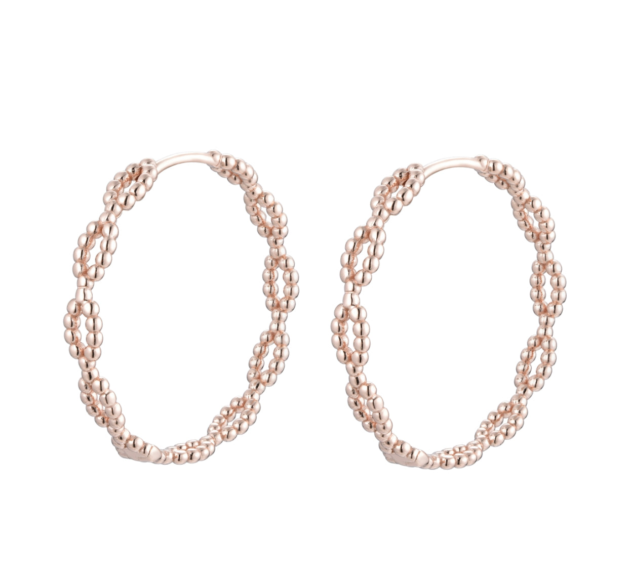 CIARA VINTAGE HOOP ROSE GOLD EARRINGS