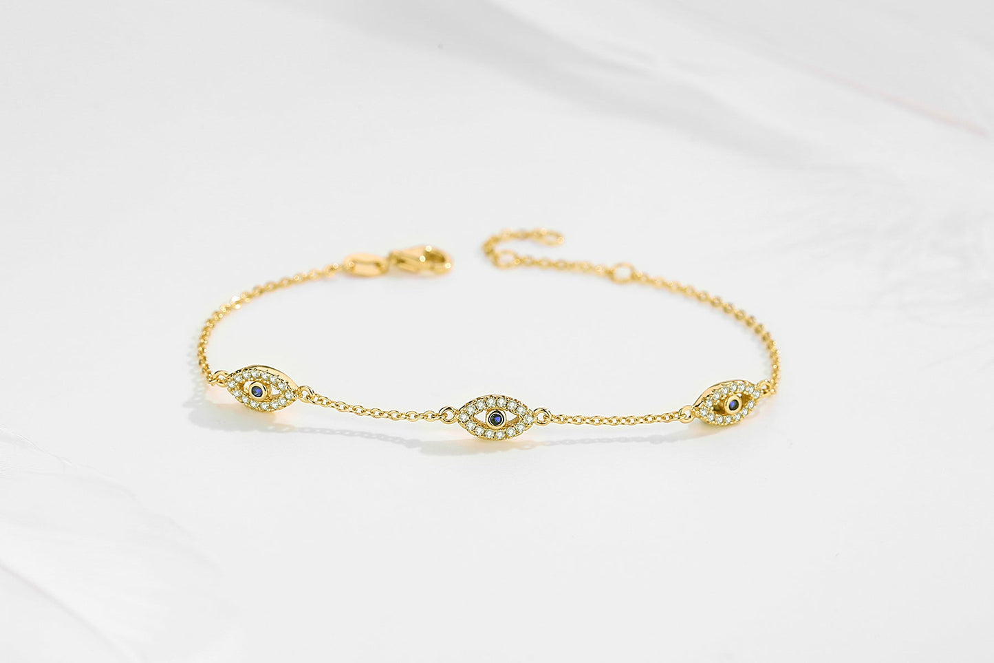 Astra Evil Eye Charm Gold Bracelet