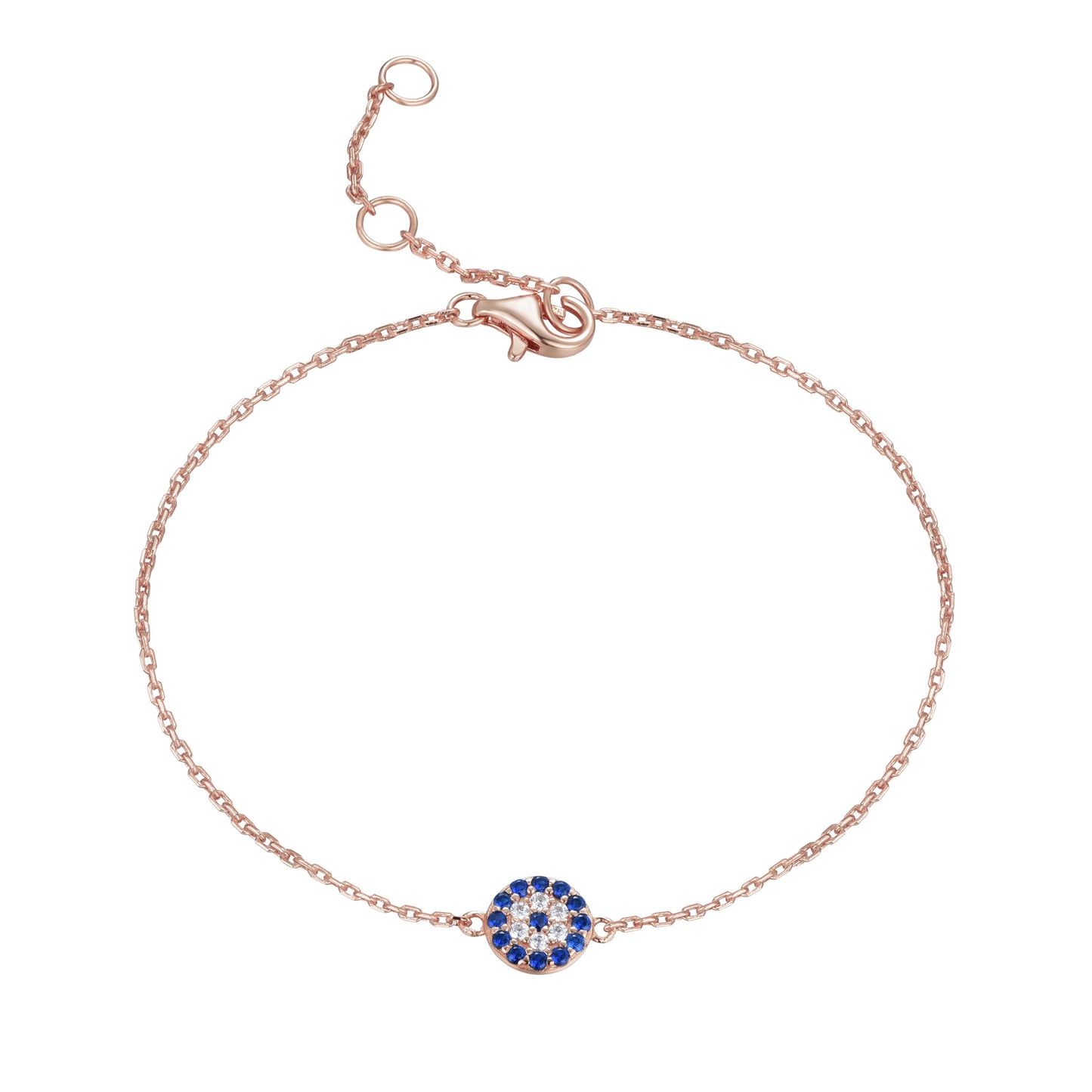 Celestia Round Evil Eye Rose Gold Bracelet