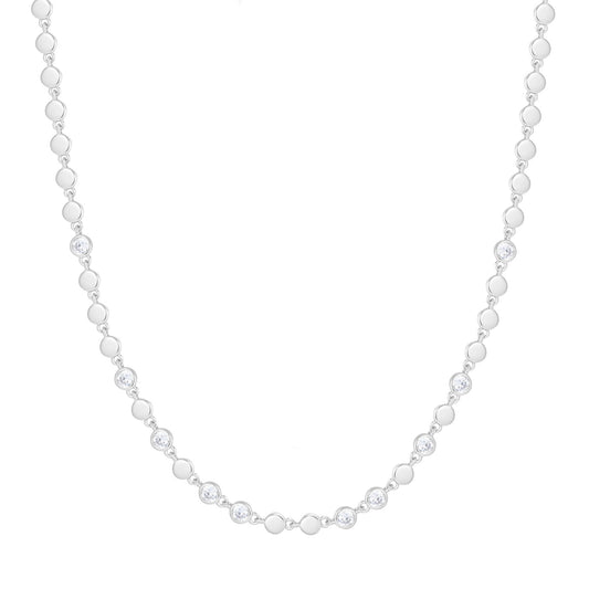 RENEE DISC SILVER NECKLACE