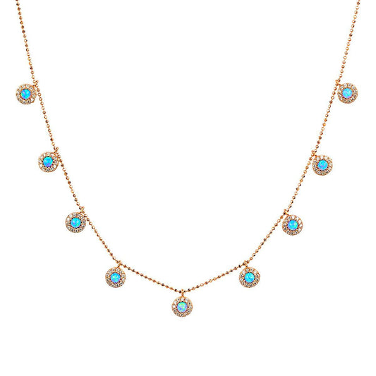 SAMARIA OPAL DROPLET GOLD NECKLACE