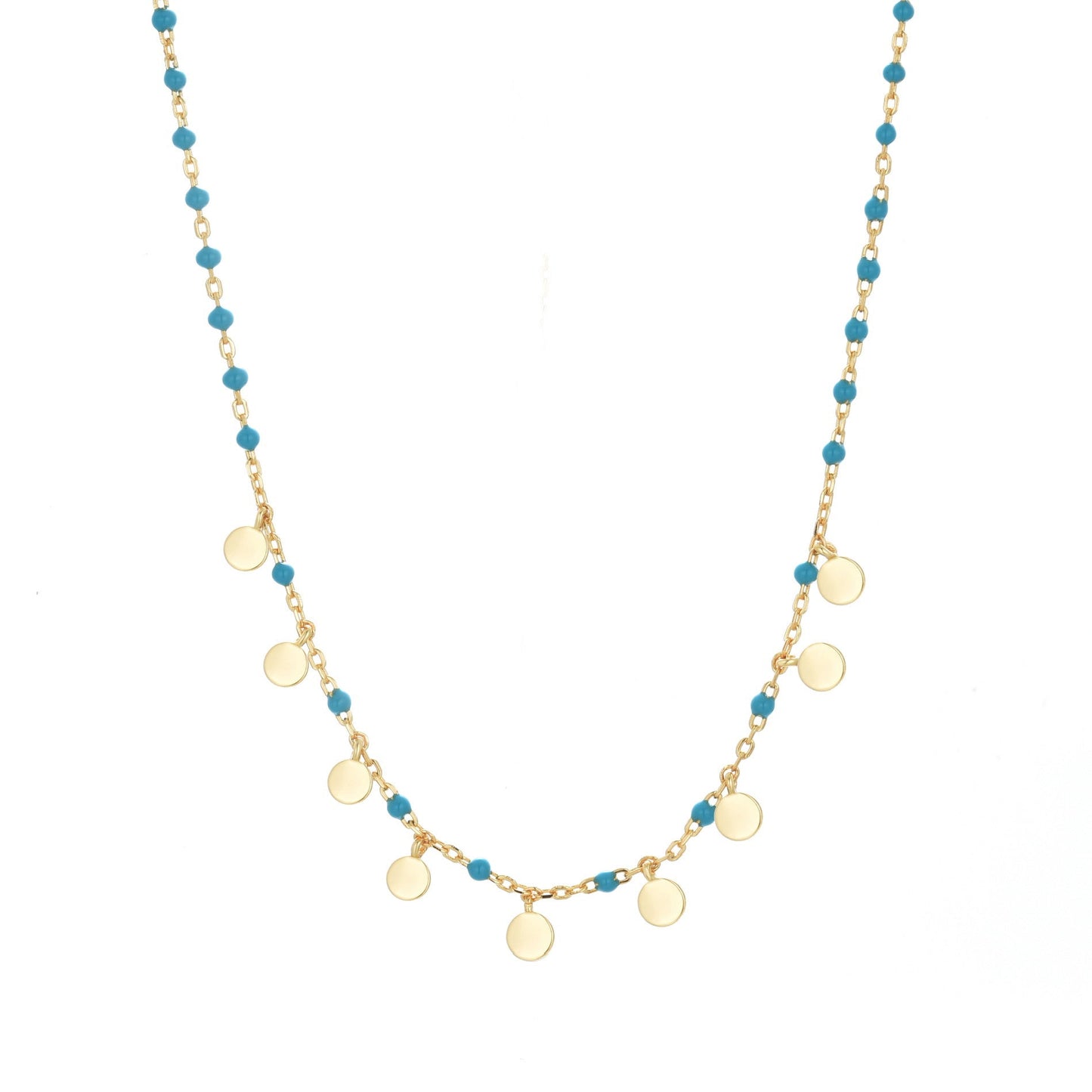 ARIANELLE BOHO MINI DISC GOLD NECKLACE