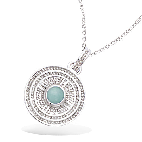 HARMONY AMAZONITE STERLING SILVER NECKLACE