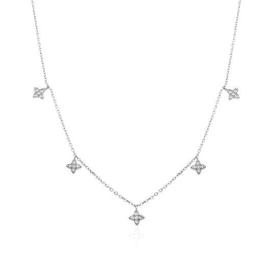 ALIA STARS CHARM SILVER NECKLACE