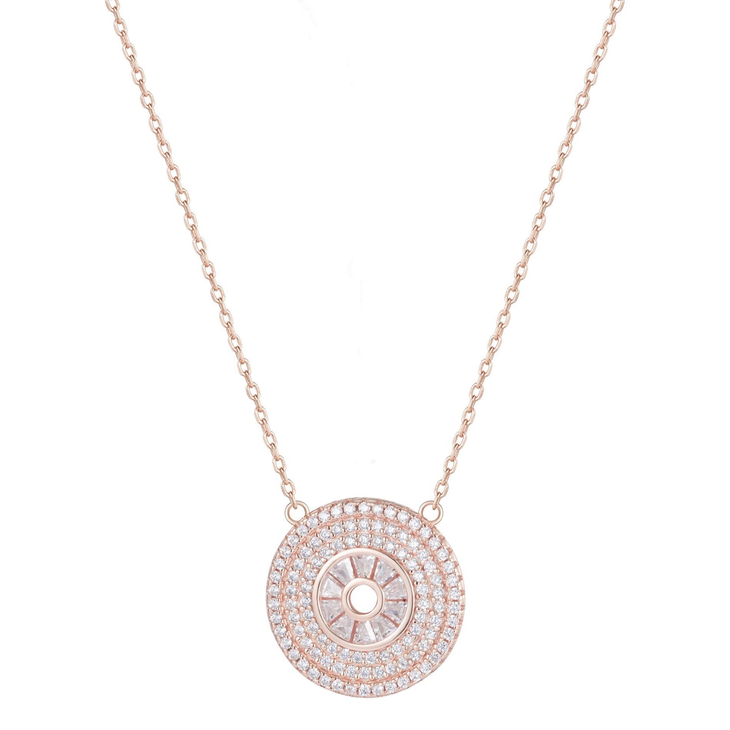 CLARA BAGUETTE ROSE GOLD NECKLACE