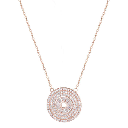 CLARA BAGUETTE ROSE GOLD NECKLACE