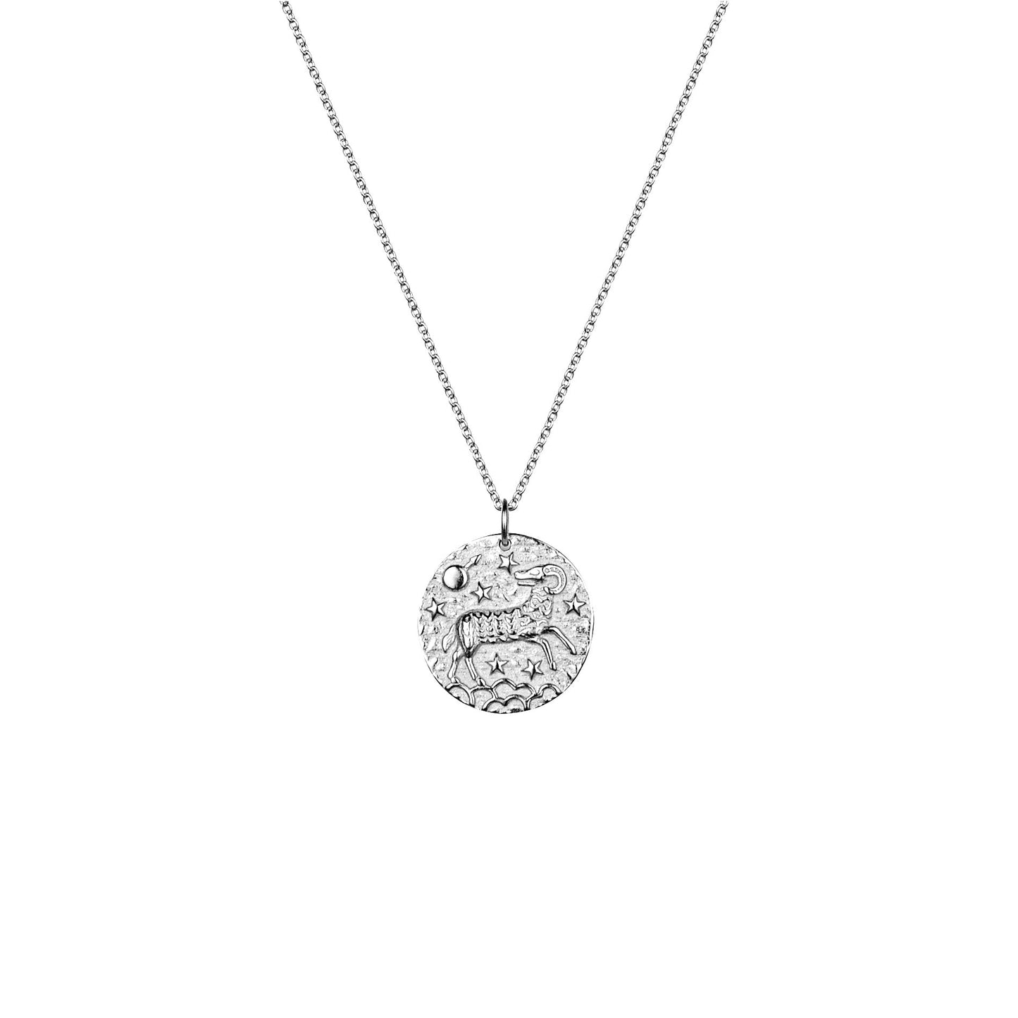 Aries zodiac sterling silver necklace 