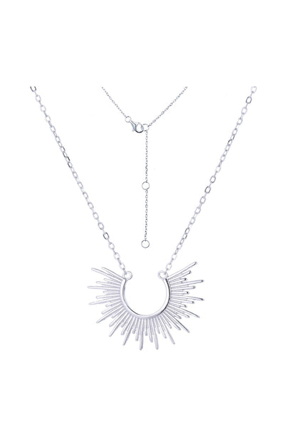 SUNBURST SILVER NECKLACE
