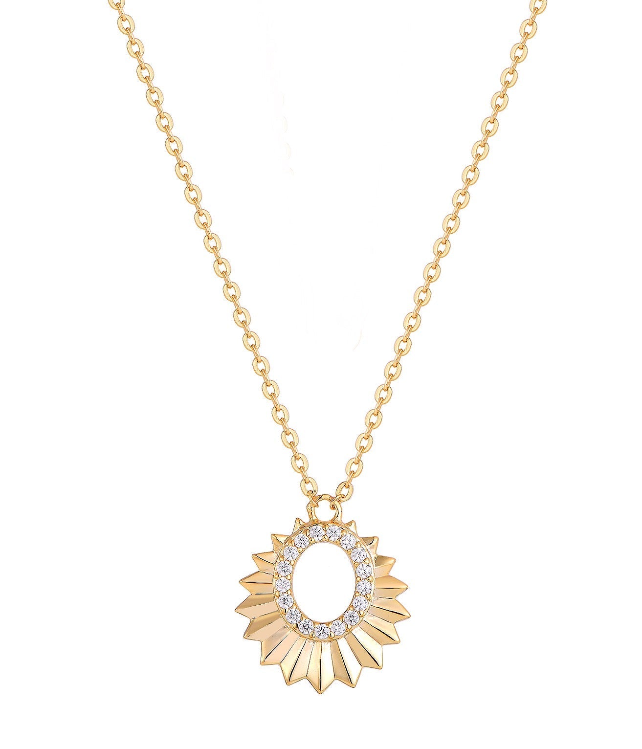 ELENA SUNBURST GOLD NECKLACE