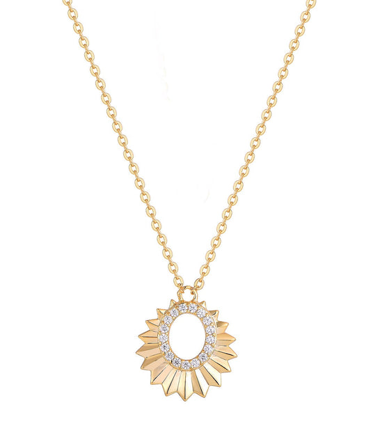 ELENA SUNBURST GOLD NECKLACE