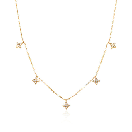 ALIA STARS CHARM GOLD NECKLACE