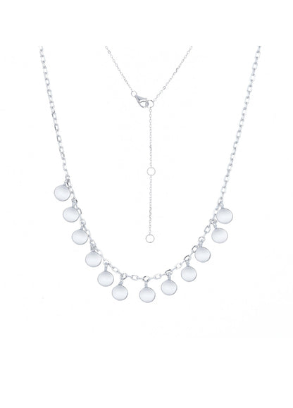 BOHO MINI DISC SILVER NECKLACE