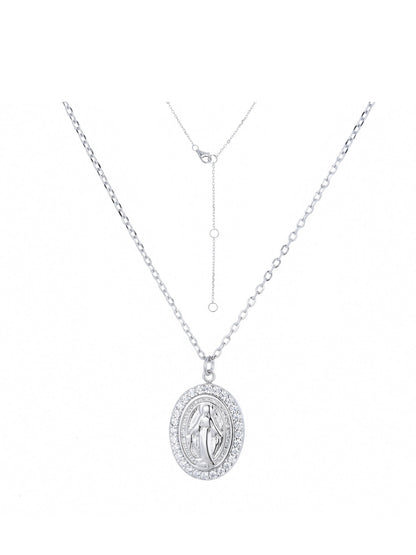 MARY CRYSTAL SILVER NECKLACE