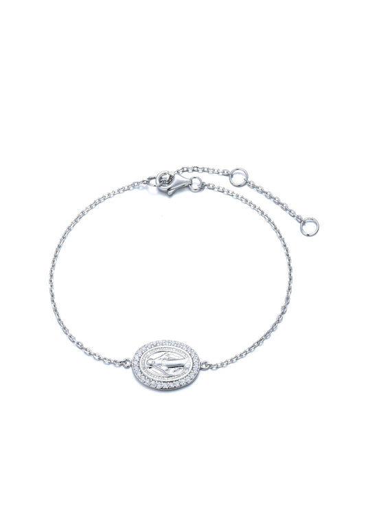 MARY CRYSTAL SILVER BRACELET