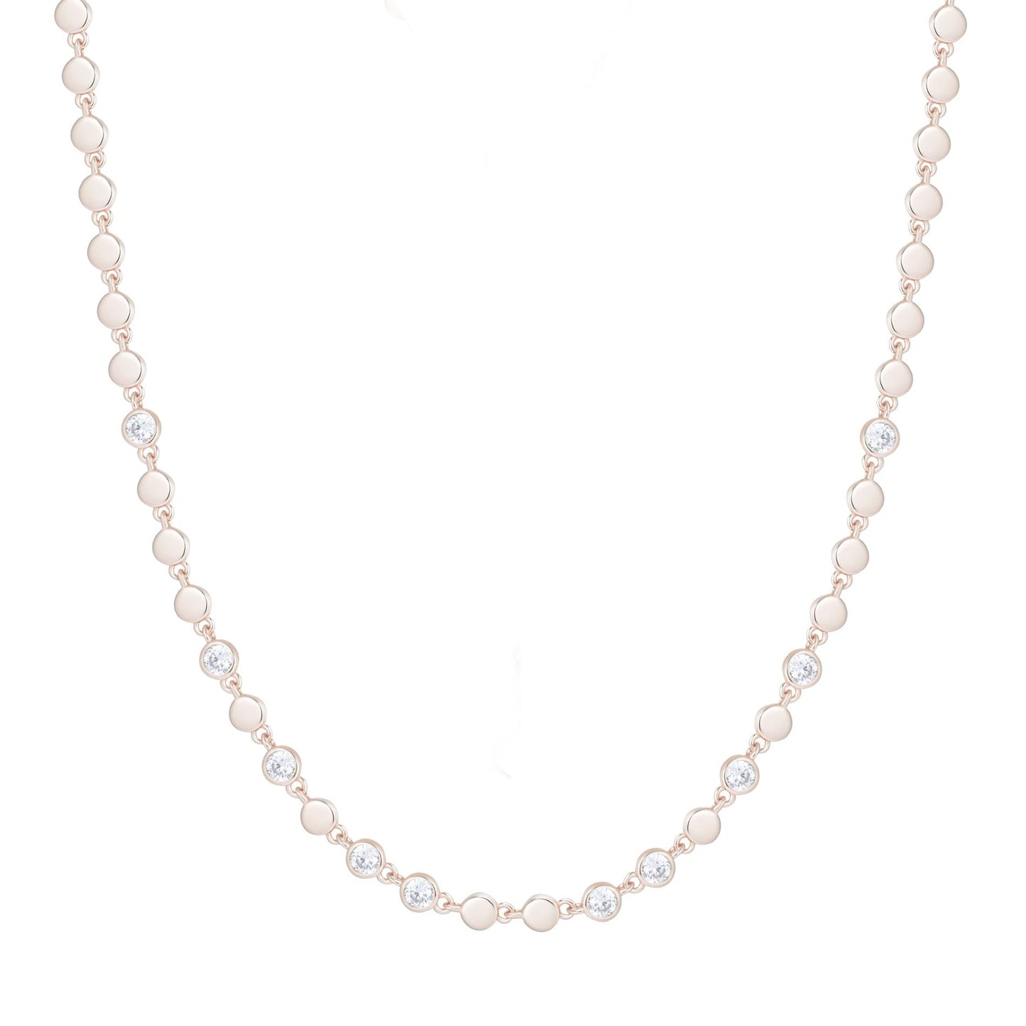 RENEE DISC ROSE GOLD NECKLACE
