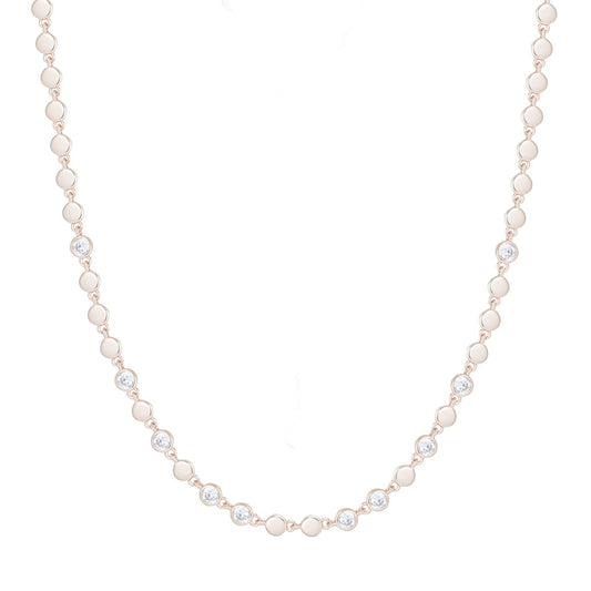RENEE DISC ROSE GOLD NECKLACE