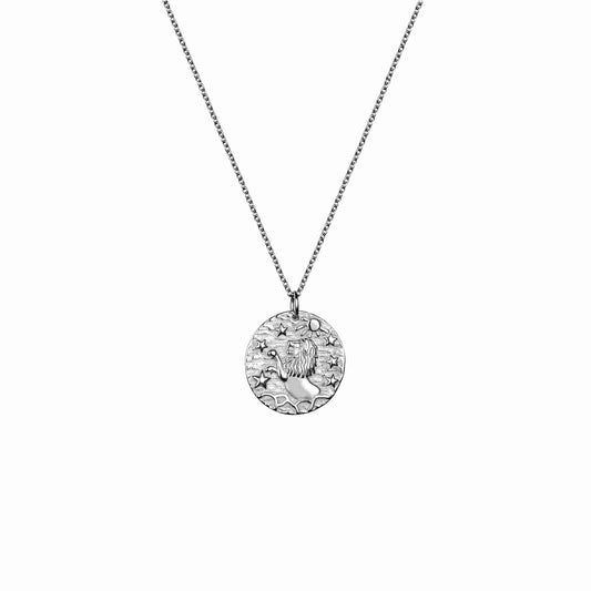 Leo zodiac silver necklace 