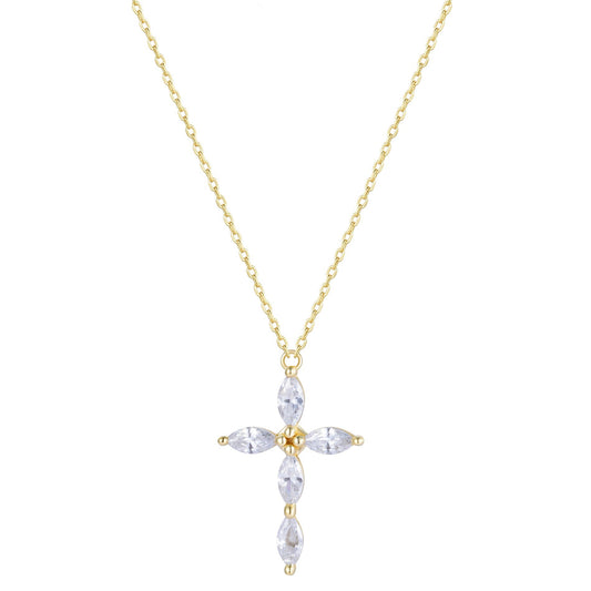 NERIAH CROSS GOLD NECKLACE