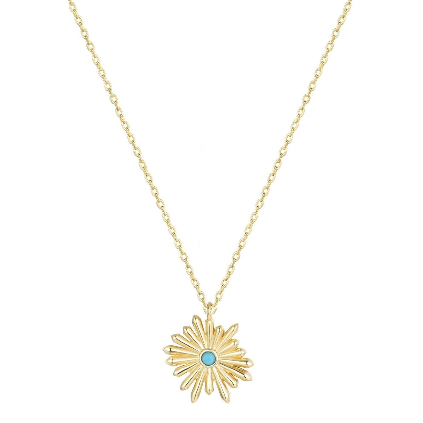 ALEXA TURQUOISE SUN GOLD NECKLACE