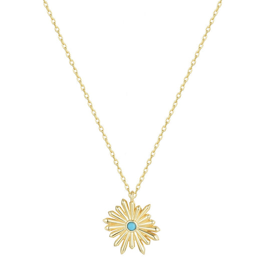 ALEXA TURQUOISE SUN GOLD NECKLACE