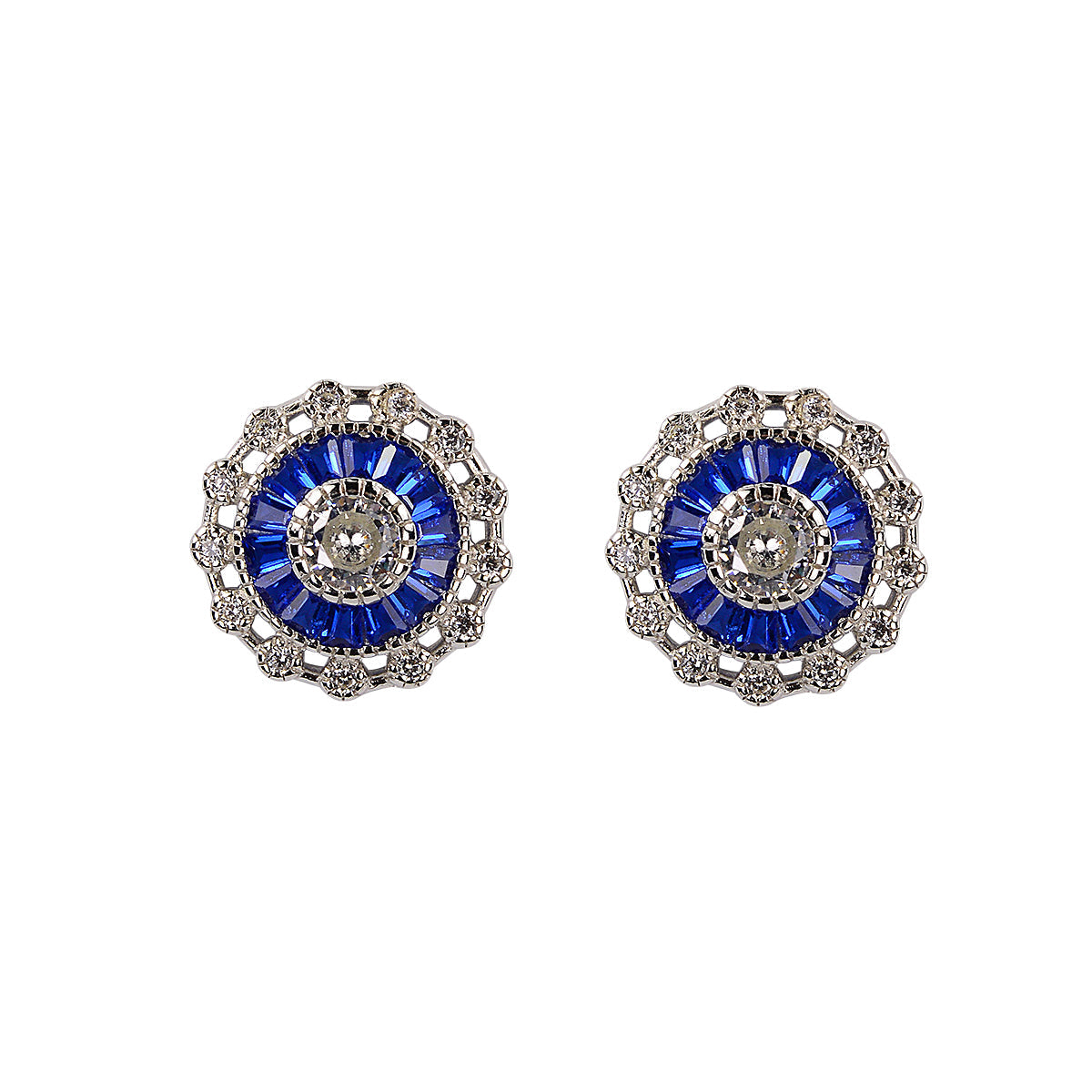 Vintage baguette silver studs 