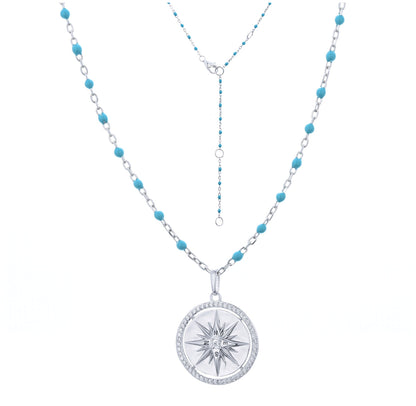 LUCIA COMPASS SILVER NECKLACE