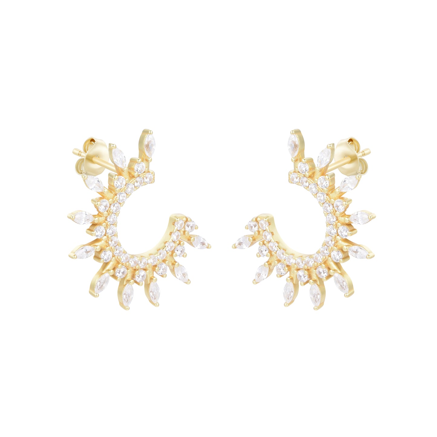 NALINA CRYSTAL GOLD EARRINGS