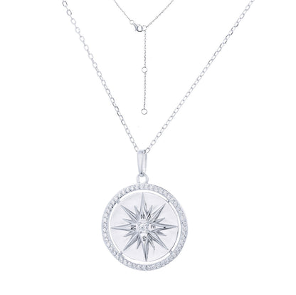 LUCIA COMPASS SILVER NECKLACE