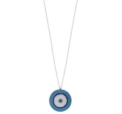 Evil eye turquoise silver evil eye necklace 