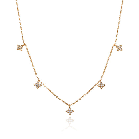 ALIA STARS CHARM ROSE GOLD NECKLACE
