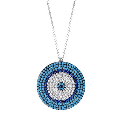 Turquoise evil eye necklace 