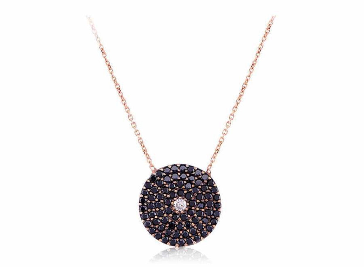 MEGHAN BLACK CRYSTAL NECKLACE