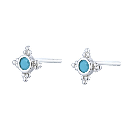 ESTELLE TURQUOISE SILVER EARRINGS
