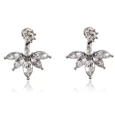 LEAF CRYSTAL EARRINGS